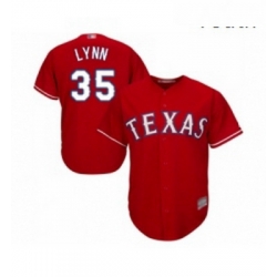 Youth Texas Rangers 35 Lance Lynn Replica Red Alternate Cool Base Baseball Jersey 