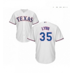 Youth Texas Rangers 35 Lance Lynn Replica White Home Cool Base Baseball Jersey 