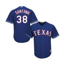 Youth Texas Rangers 38 Danny Santana Replica Royal Blue Alternate 2 Cool Base Baseball Jersey 