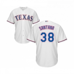 Youth Texas Rangers 38 Danny Santana Replica White Home Cool Base Baseball Jersey 