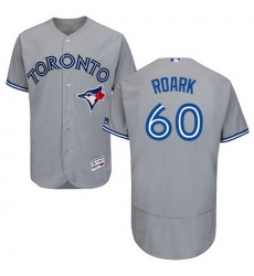 Blue Jays 60 Tanner Roark Grey Flexbase Authentic Collection Stitched MLB Jersey