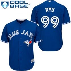 Blue Jays 99 HyunJin Ryu Blue New Cool Base Stitched MLB Jersey