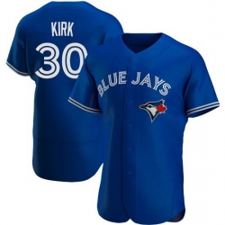 Men Nike Toronto Blue Jays #30 Alejandro Kirk Blue Home Stitched Cool Base Player Jersey