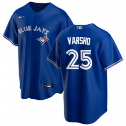 Men Toronto Blue Jays 25 Daulton Varsho Royal Cool Base Stitched Jersey