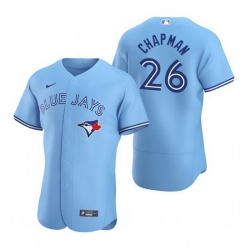 Men Toronto Blue Jays 26 Matt Chapman Blue Flex Base Stitched Baseball jersey