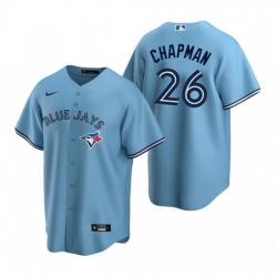 Men Toronto Blue Jays 26 Matt Chapman Light Blue Cool Base Stitched Jerse