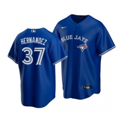 Men Toronto Blue Jays 37 Teoscar Hernandez Royal Cool Base Stitched Jerse