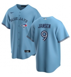 Men Toronto Blue Jays 9 Danny Jansen Light Blue Cool Base Stitched Jersey