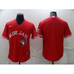 Men Toronto Blue Jays Blank Red Cool Base Stitched Jerse