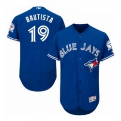 Mens Majestic Toronto Blue Jays 19 Jose Bautista Blue Alternate Flex Base Authentic Collection MLB Jersey