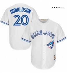 Mens Majestic Toronto Blue Jays 20 Josh Donaldson Authentic White Cooperstown MLB Jersey