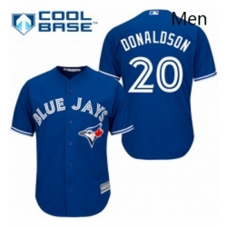 Mens Majestic Toronto Blue Jays 20 Josh Donaldson Replica Blue Alternate MLB Jersey