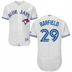 Mens Majestic Toronto Blue Jays 29 Jesse Barfield White Flexbase Authentic Collection MLB Jersey
