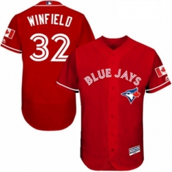 Mens Majestic Toronto Blue Jays 32 Dave Winfield Scarlet Alternate Flex Base Authentic Collection MLB Jersey