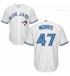 Mens Majestic Toronto Blue Jays 47 Jack Morris Replica White Home MLB Jersey 