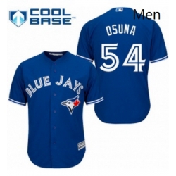Mens Majestic Toronto Blue Jays 54 Roberto Osuna Replica Blue Alternate MLB Jersey