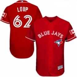 Mens Majestic Toronto Blue Jays 62 Aaron Loup Scarlet Alternate Flex Base Authentic Collection MLB Jersey