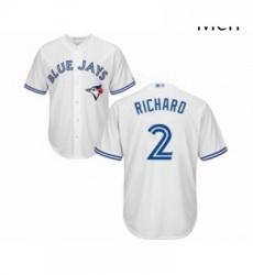 Mens Toronto Blue Jays 2 Clayton Richard Replica White Home Baseball Jersey 