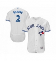 Mens Toronto Blue Jays 2 Clayton Richard White Home Flex Base Authentic Collection Baseball Jersey