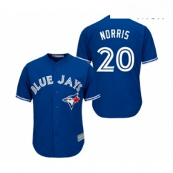 Mens Toronto Blue Jays 20 Bud Norris Replica Blue Alternate Baseball Jersey 