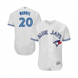 Mens Toronto Blue Jays 20 Bud Norris White Home Flex Base Authentic Collection Baseball Jersey