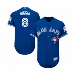 Men's Toronto Blue Jays #8 Cavan Biggio Blue Alternate Flex Base Authentic Collection Baseball Player Jersey