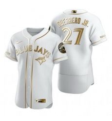 Toronto Blue Jays 27 Vladimir Guerrero Jr. White Nike Mens Authentic Golden Edition MLB Jersey