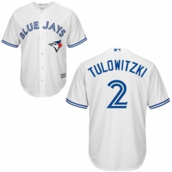 Womens Majestic Toronto Blue Jays 2 Troy Tulowitzki Authentic White MLB Jersey