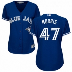Womens Majestic Toronto Blue Jays 47 Jack Morris Replica Blue Alternate MLB Jersey 