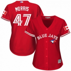 Womens Majestic Toronto Blue Jays 47 Jack Morris Replica Scarlet Alternate MLB Jersey 