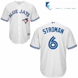 Womens Majestic Toronto Blue Jays 6 Marcus Stroman Replica White MLB Jersey