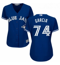Womens Majestic Toronto Blue Jays 74 Jaime Garcia Authentic Blue Alternate MLB Jersey 