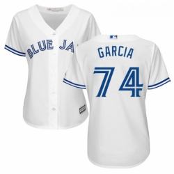 Womens Majestic Toronto Blue Jays 74 Jaime Garcia Authentic White Home MLB Jersey 