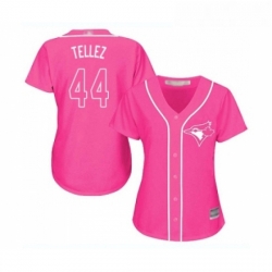 Womens Toronto Blue Jays 44 Rowdy Tellez Replica Pink Fashion Cool Base Baseball Jersey 
