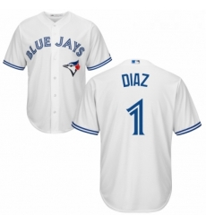 Youth Majestic Toronto Blue Jays 1 Aledmys Diaz Authentic White Home MLB Jersey 
