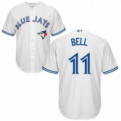 Youth Majestic Toronto Blue Jays 11 George Bell Replica White Home MLB Jersey 