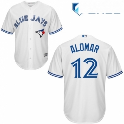 Youth Majestic Toronto Blue Jays 12 Roberto Alomar Authentic White Home MLB Jersey