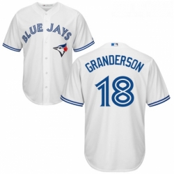 Youth Majestic Toronto Blue Jays 18 Curtis Granderson Authentic White Home MLB Jersey 