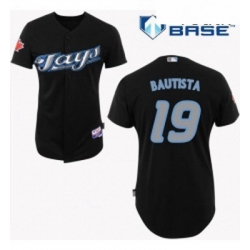 Youth Majestic Toronto Blue Jays 19 Jose Bautista Replica Black Cool Base MLB Jersey