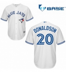 Youth Majestic Toronto Blue Jays 20 Josh Donaldson Authentic White Home MLB Jersey