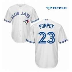 Youth Majestic Toronto Blue Jays 23 Dalton Pompey Authentic White Home MLB Jersey