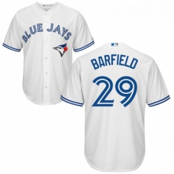 Youth Majestic Toronto Blue Jays 29 Jesse Barfield Replica White Home MLB Jersey 
