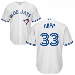 Youth Majestic Toronto Blue Jays 33 JA Happ Authentic White Home MLB Jersey