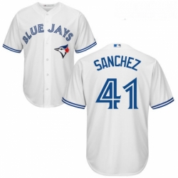 Youth Majestic Toronto Blue Jays 41 Aaron Sanchez Replica White Home MLB Jersey