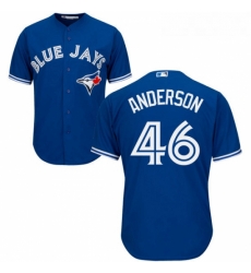 Youth Majestic Toronto Blue Jays 46 Brett Anderson Replica Blue Alternate MLB Jersey 