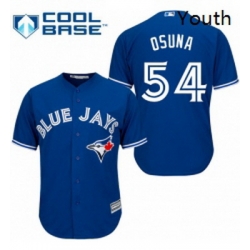Youth Majestic Toronto Blue Jays 54 Roberto Osuna Replica Blue Alternate MLB Jersey