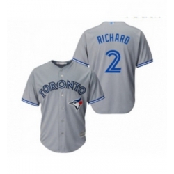 Youth Toronto Blue Jays 2 Clayton Richard Replica Grey Road Baseball Jersey 