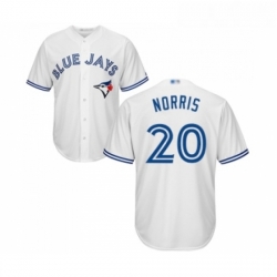 Youth Toronto Blue Jays 20 Bud Norris Replica White Home Baseball Jersey 