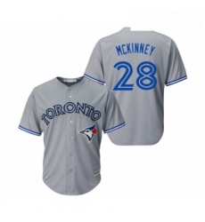 Youth Toronto Blue Jays 28 Billy McKinney Replica Grey Road Baseball Jersey 