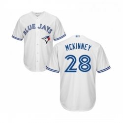 Youth Toronto Blue Jays 28 Billy McKinney Replica White Home Baseball Jersey 